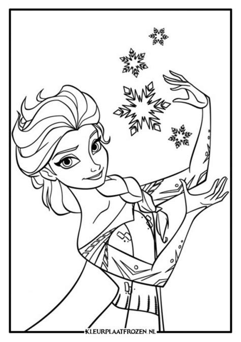 Do you wanna build a snowman? Kleurplaat Elsa Anna En Olaf