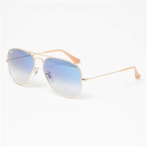 ray ban gold aviator gradient sunglasses stuarts london