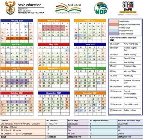 Confirmed Official School Calendar For 2021 Released By Dbe