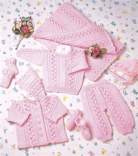 Premature Baby Knitting Pattern Pram Set 14 20 Double Knit Pdf Etsy