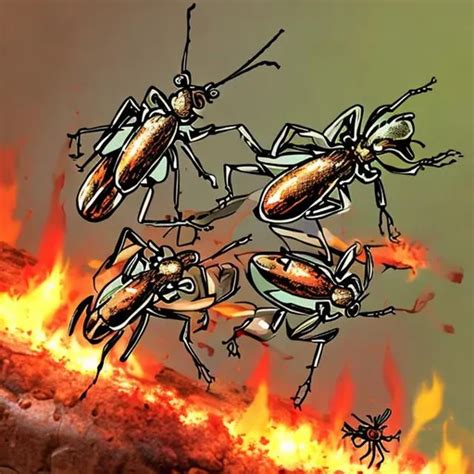 Bugs Fighting With Fire Openart