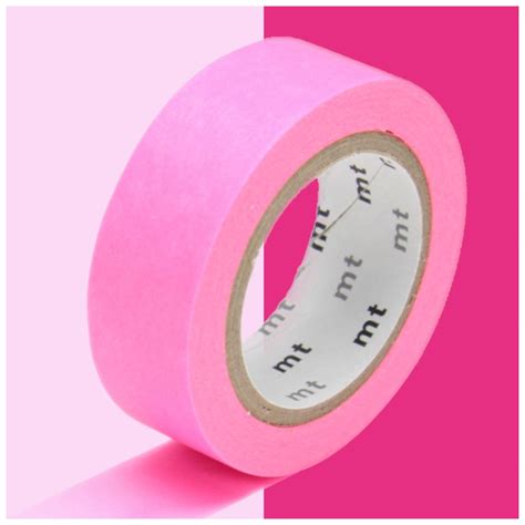 masking tape 15 mm uni rose fluo x10m perles and co