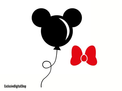 Mickey Mouse Balloon Svg Mouse Svg Cut File Digital Etsy México