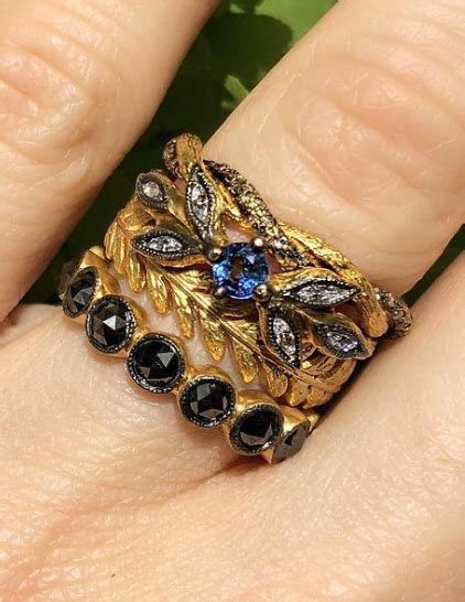 Cathy Waterman Black And Blue Jewels Sapphire Ring Jewelry