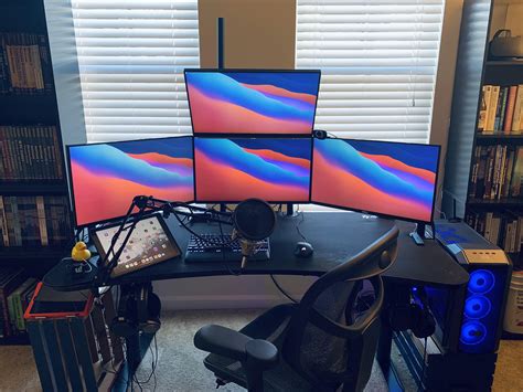 Finished Putting Together My 4 Monitor Setup This Week This Is The