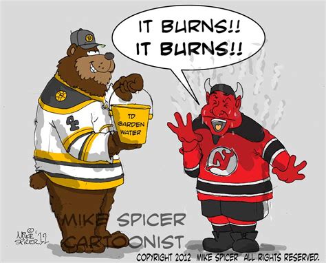 Mike Spicer Cartoonist Caricaturist Bruins Orcism