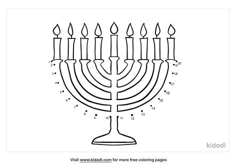 Free Hanukkah Easy Free Dot To Dot Printables Kidadl
