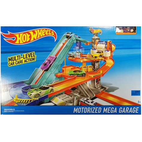 Hot Wheels Bgj18 Motorized Mega Garage Toy Vehicle Track Set