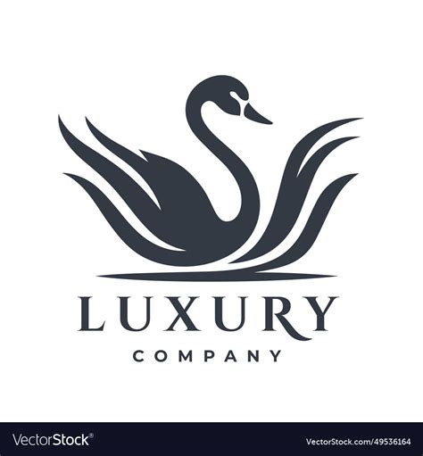 Luxury Swan Logo Royalty Free Vector Image Vectorstock
