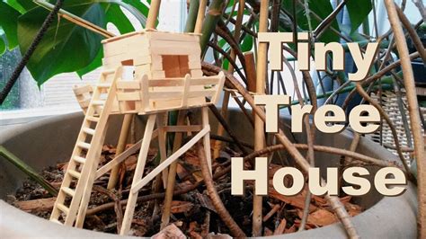 Tiny Treehouse Made Out Of Popsicle Sticks 01 Youtube
