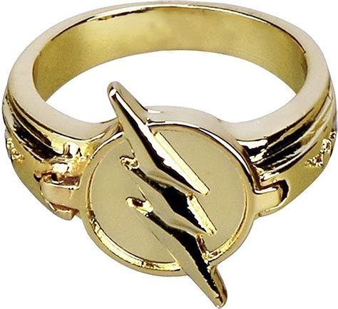 Reverse Cosplay Tv Flash Ring The Flash Golden Zinc Alloy Ring Costume