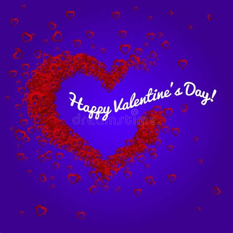 Happy Valentine S Day Vector Hearts Stock Vector Illustration Of