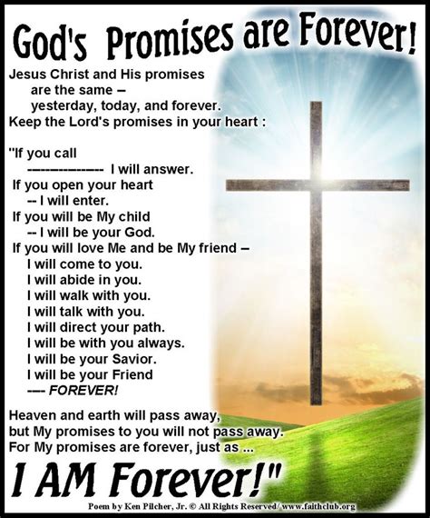 Gods Promises Are Forever Gods Promises Inspirational Poems God
