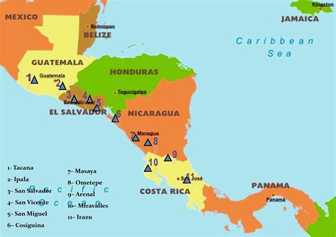 El Salvador Mapa Centroamerica