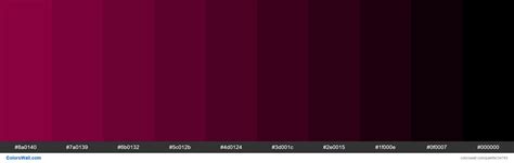 Shades Xkcd Color Purple Red 990147 Hex Burgundy Colour Palette
