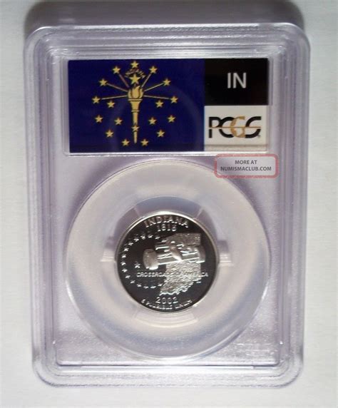 2002 S Silver Indiana In State Quarter Proof 70 Pcgs Pr70 Dcam Rare