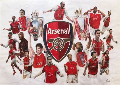 Hand Painted Arsenal Print Wall Art Painting Poster Arsenal Etsy
