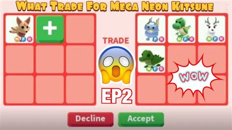 What People Trade For Mega Neon Kitsune Roblox Adopt Me Ep2 Youtube