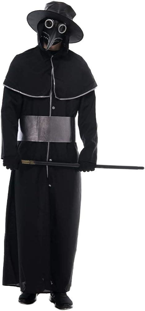 Buy Eraspooky Plague Doctor Costume Men Halloween Party Warlock Coat