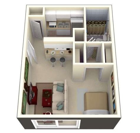 500 Sq Ft House Interior Design Square Feet Apartment Floor Plan