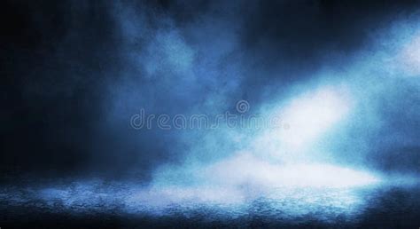 Blue Misty Dark Background Stock Image Image Of Floor Dark 136188219