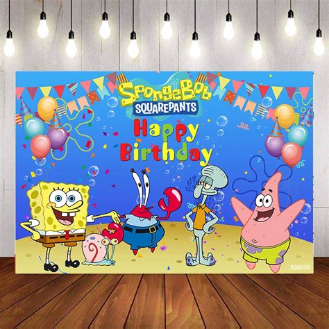 Spongebob Squarepants Blue Sea Backgrounds For Photo Studio Girls Baby