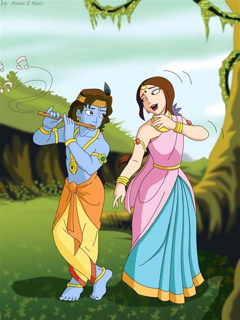 Krishna and Radha | Cartoons krishna, Radha krishna art ...