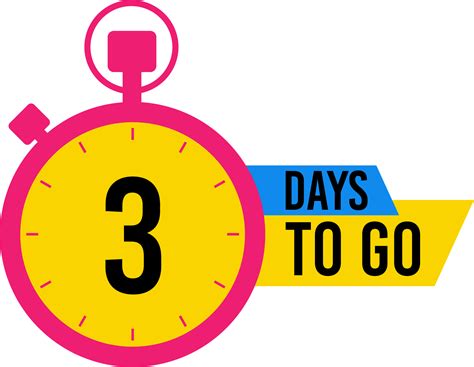 3 Days Left Countdown Banner 9315167 Png