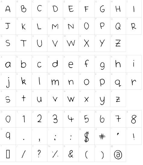 Printable Handwriting Font Template