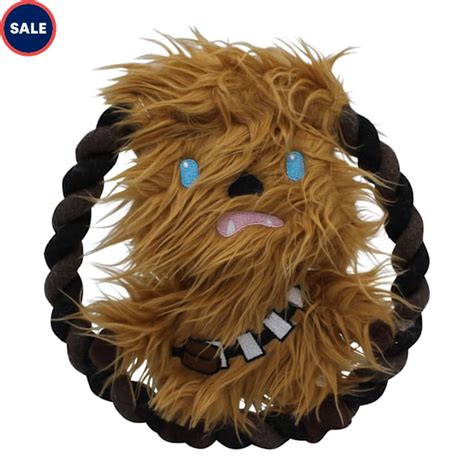 Fetch For Pets Star Wars Chewbacca Plush Rope Frisbee Dog Toy Medium
