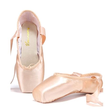Nexete Nexete Professional Vanassa Pointe Shoes Dance Ballet Shoes With Ribbons Andtoe Pads For