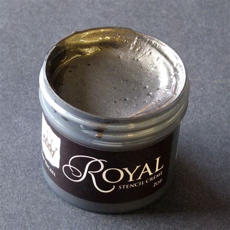 Stencil Paint | Stencil Creme Aged Nickel | Royal Design Studio Stencils
