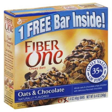 fiber one oats and chocolate chewy bars 5 ct 1 4 oz foods co