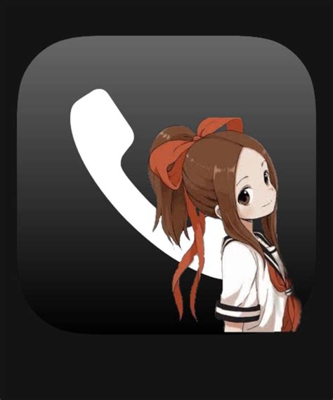 Apple Phone Anime Icon📞☎️🎈🖤 Animated Icons App Icon Kawaii App