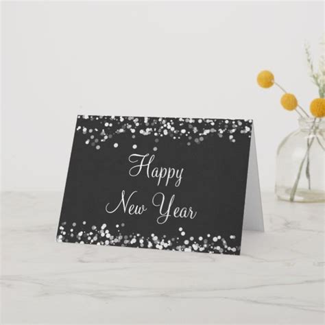 Elegant Happy New Year Greeting Card In 2021 Happy New