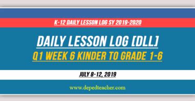 Daily Lesson Log Dll Q Week Grade All Subjects Deped Teacher Hot Sex Picture