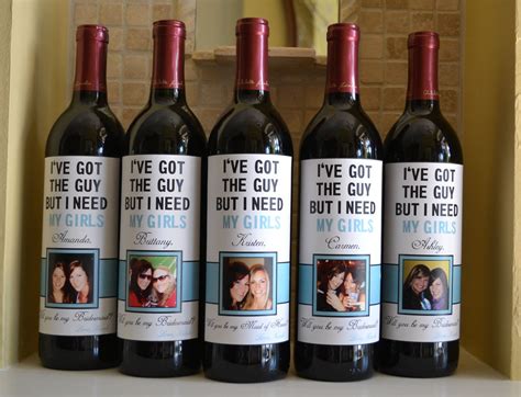Corin Bakes Diy Wine Labels Will You Be My Bridesmaid