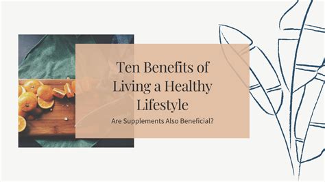 Ten Benefits Of Living A Healthy Lifestyle Applied Science Nutrition