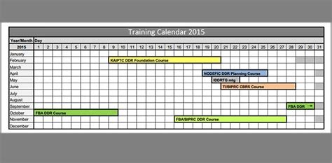 Training Calendar Template 42 Word Pdf Psd Documents Download