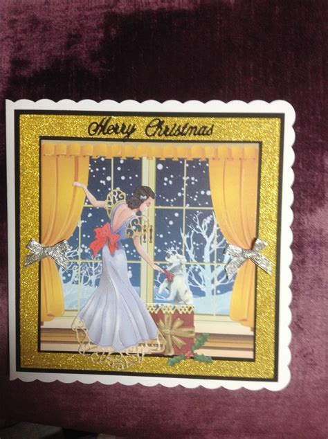 Tattered Lace Art Deco Christmas Lace Art Cards Handmade Card Making