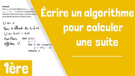 Algorithme Pour Calculer Les Termes D Une Suite Python Hot Sex Picture