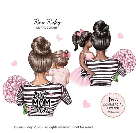Happy mother s day card mothers day drawings easy. Mothers Day clipart mother daughter clipart mother of girl ...