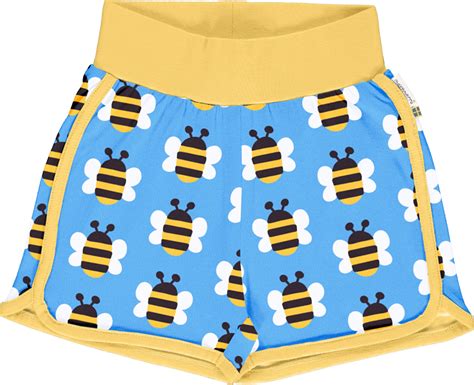 Maxomorra Runner Shorts Humble Bumblebee Blau Gots Kaufen Papiton De