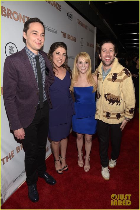 Photo Sebastian Stan Melissa Rauch Get Support From Big Bang Theory