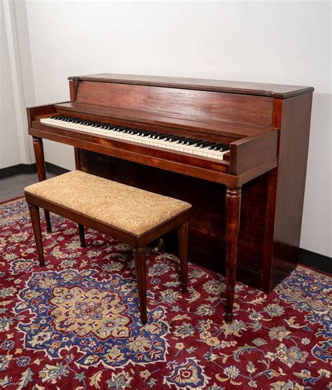 Wurlitzer 1955 Upright Piano Or Satin Walnut