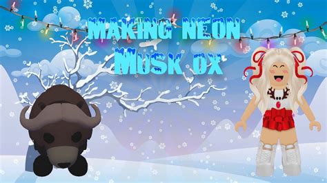 Making Neon Musk Ox In Adopt Me Its So Amazing Roblox Youtube