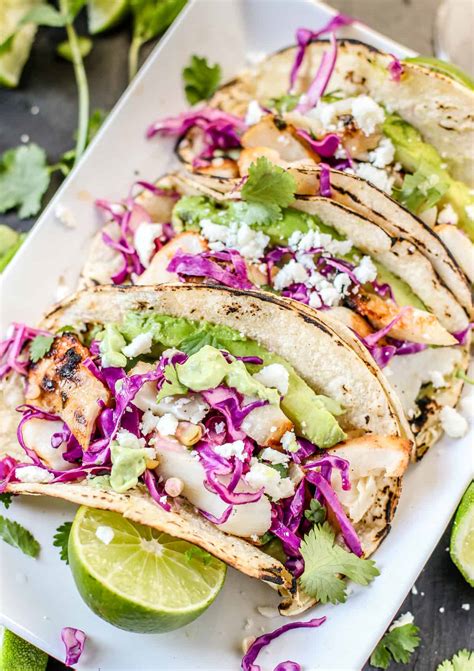 These fish tacos have a delicious crisp cabbage and carrot slaw, then drizzled with a lightened up these healthy fish tacos are my favorite way to get him to eat fish and they are so quick, ready in 30. Easy (and Healthy) Grilled Fish Tacos and Wine Pairing