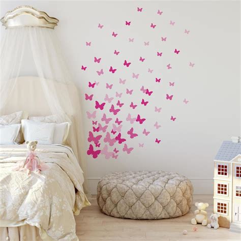 Pink Flutter Butterflies Peel And Stick Wall Decals