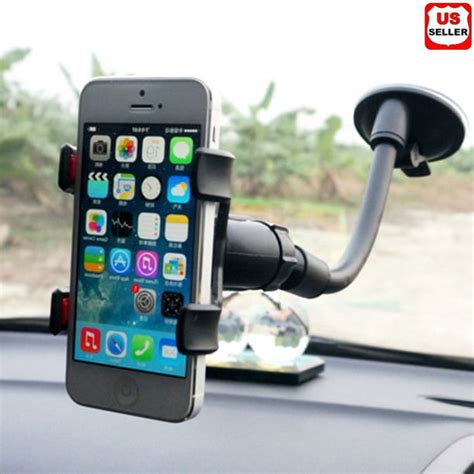 360° Car Windshield Mount Cradle Holder Stand For Mobile Cell Phone Gps