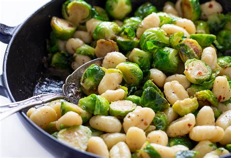 Gnocchi With Brussels Sprouts Recipe Cooking Dishes Sprout Recipes